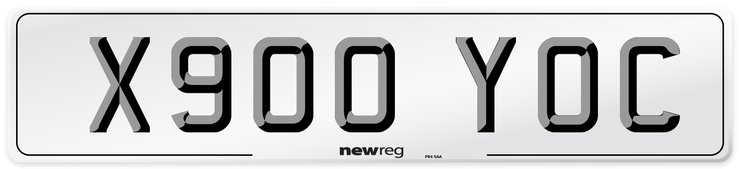 X900 YOC Number Plate from New Reg